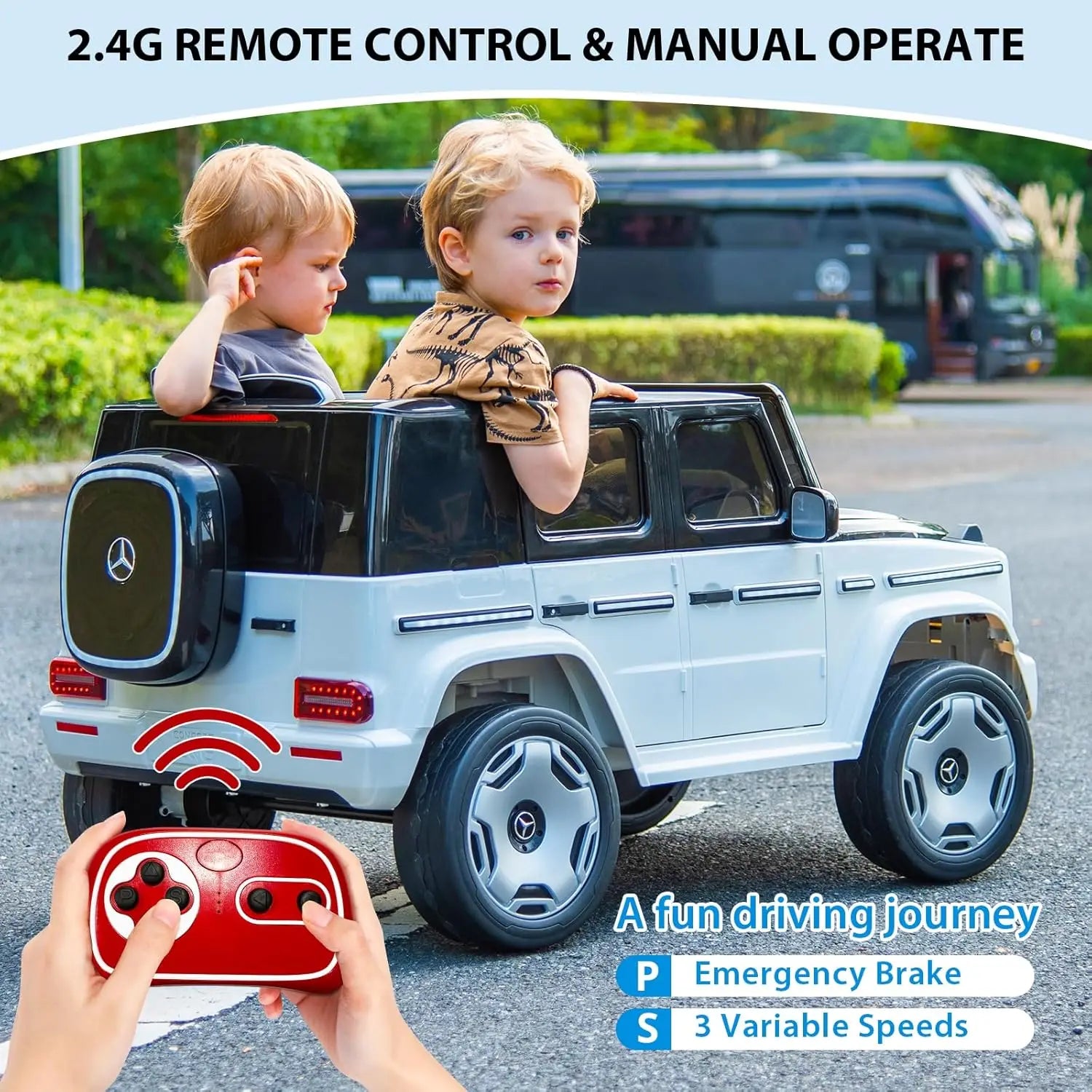 12V Kids Ride On Car, Licensed Electric Car Battery Powered w/Parent Remote Control, Full Car LED Lights, Spri