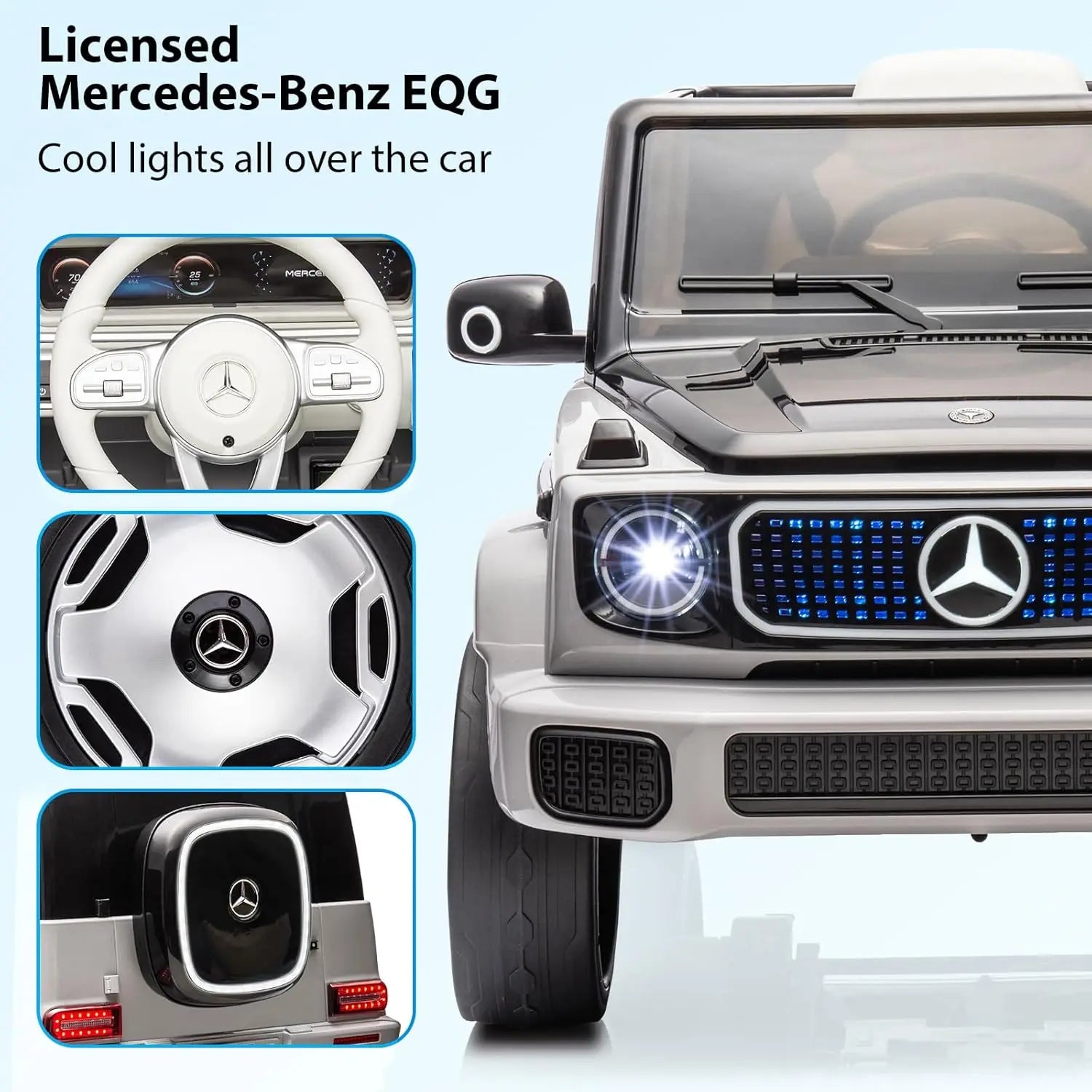 12V Kids Ride On Car, Licensed Electric Car Battery Powered w/Parent Remote Control, Full Car LED Lights, Spri