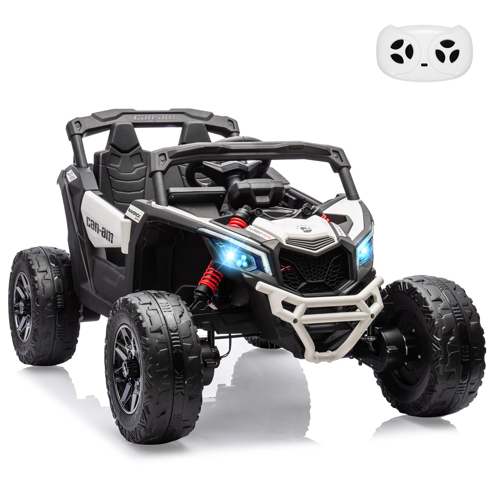 12 V Kids UTV, Electric Ride on UTV Car, Licensed Can-Am Electric Off-Road Car, Ride On Truck Car w/Remote Control, Large Seat