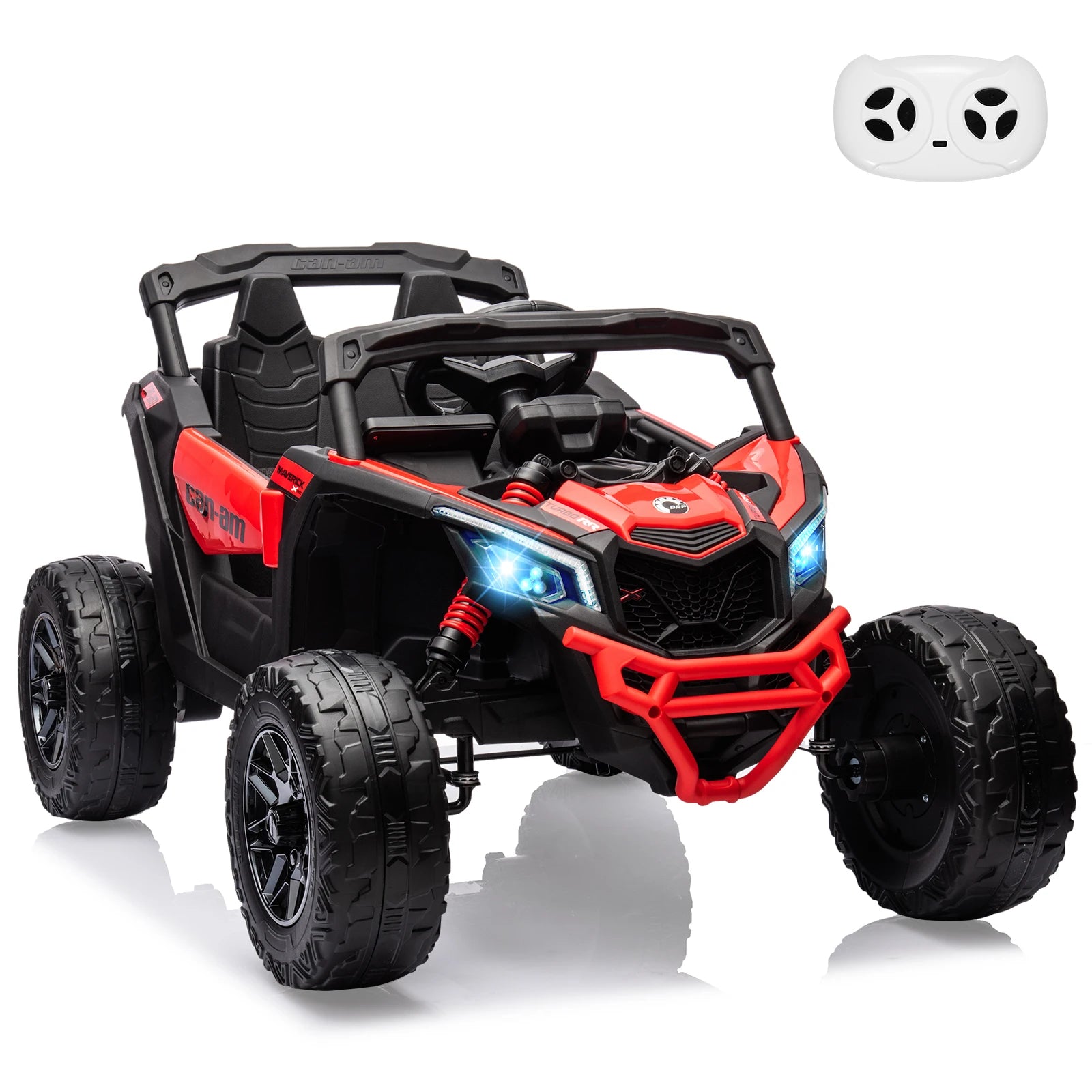 12 V Kids UTV, Electric Ride on UTV Car, Licensed Can-Am Electric Off-Road Car, Ride On Truck Car w/Remote Control, Large Seat